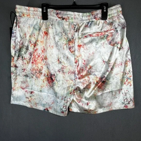 Paper Planes‎ Men 2XL Satin Matching Set Shirt Shorts Streetwear Co-Ord Festival
